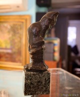 Sculpture chat Steinlen en bronze - Antiquaire Antiquités - Bastia, Corse