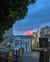 Sonnenuntergang im Restaurant Chez Marc in Centuri