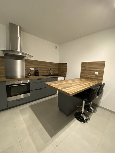 View of the kitchen - Apartment rental in Vallecalle, Haute-Corse