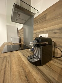 Coffee maker and view of worktop - Apartment rental in Vallecalle, Haute-Corse