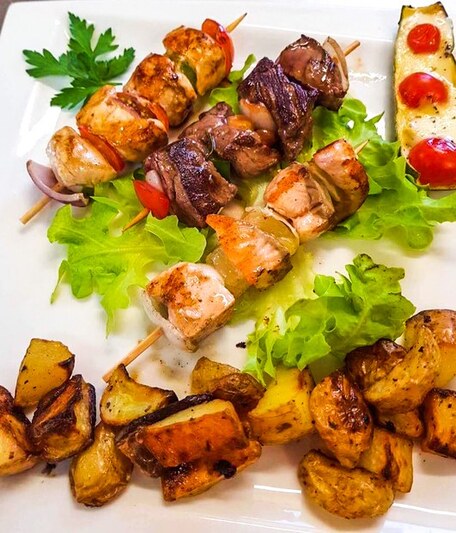 Brochettes viande et poisson