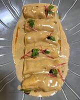 Cannelloni de volaille et foie gras avec sa sauce au cap corse - Restaurant U Palmentu - Centuri, Corse