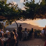 Coucher de soleil - Restaurant a Casarella - Pigna, Corse