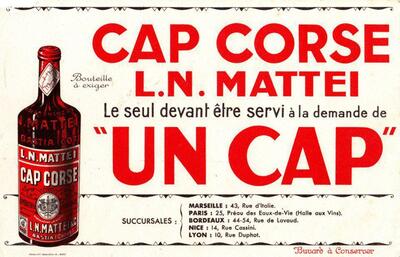 Ancienne Affiche L.N. Mattei Cap Corse