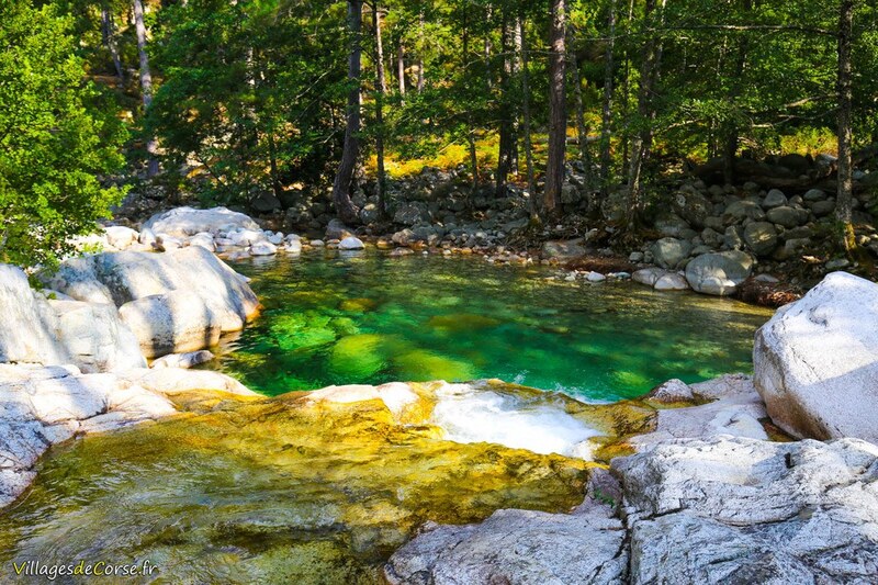 Restonica-Fluss in Corte, 14.08.2020